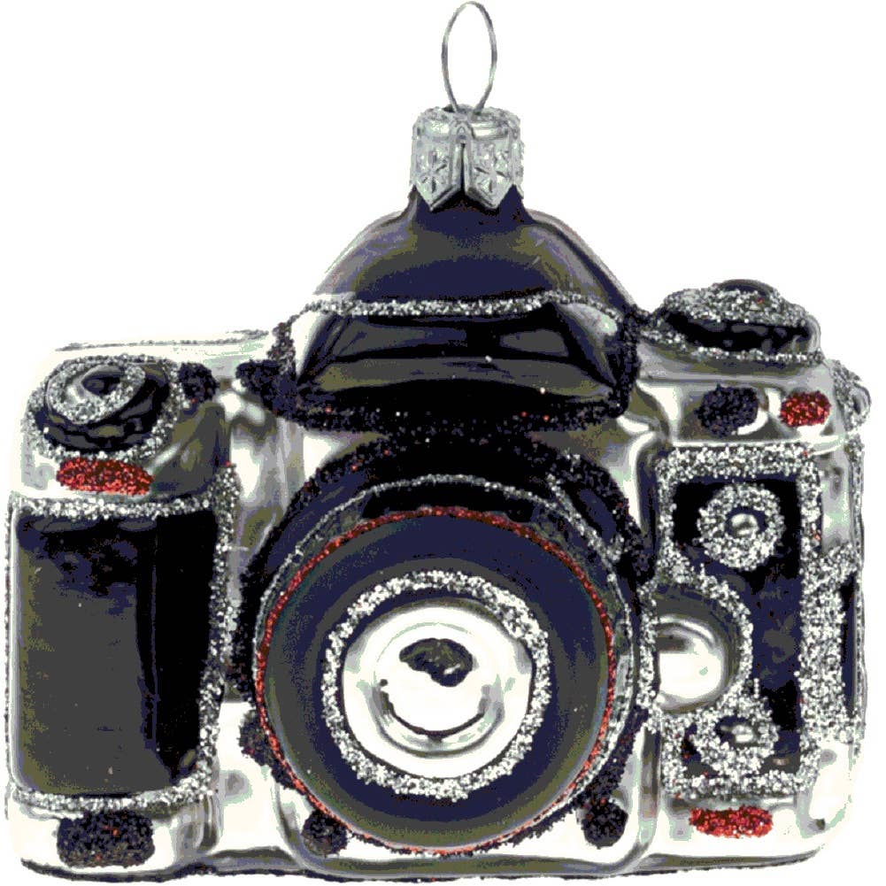 Digital Camera Photography Polish Glass Christmas Ornament