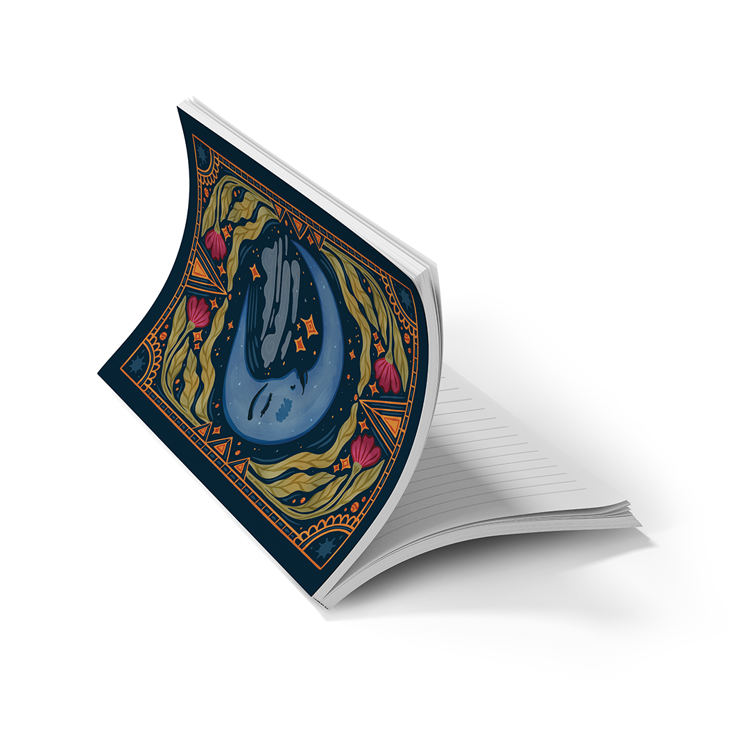 Moon Tarot  Soft Touch Classic Layflat Notebook Journal
