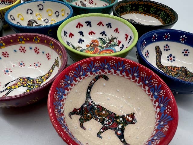 Animal Hand-painted Bowls 3" - Snack & Trinket Bowls