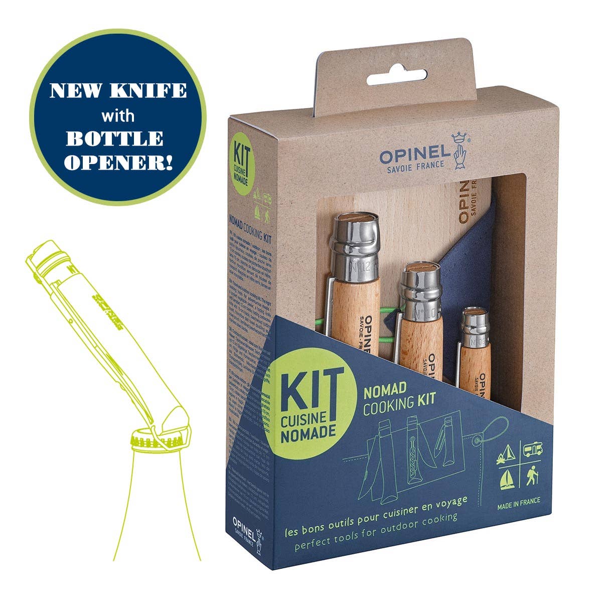 Nomad Kit with Bottler Opener Knife