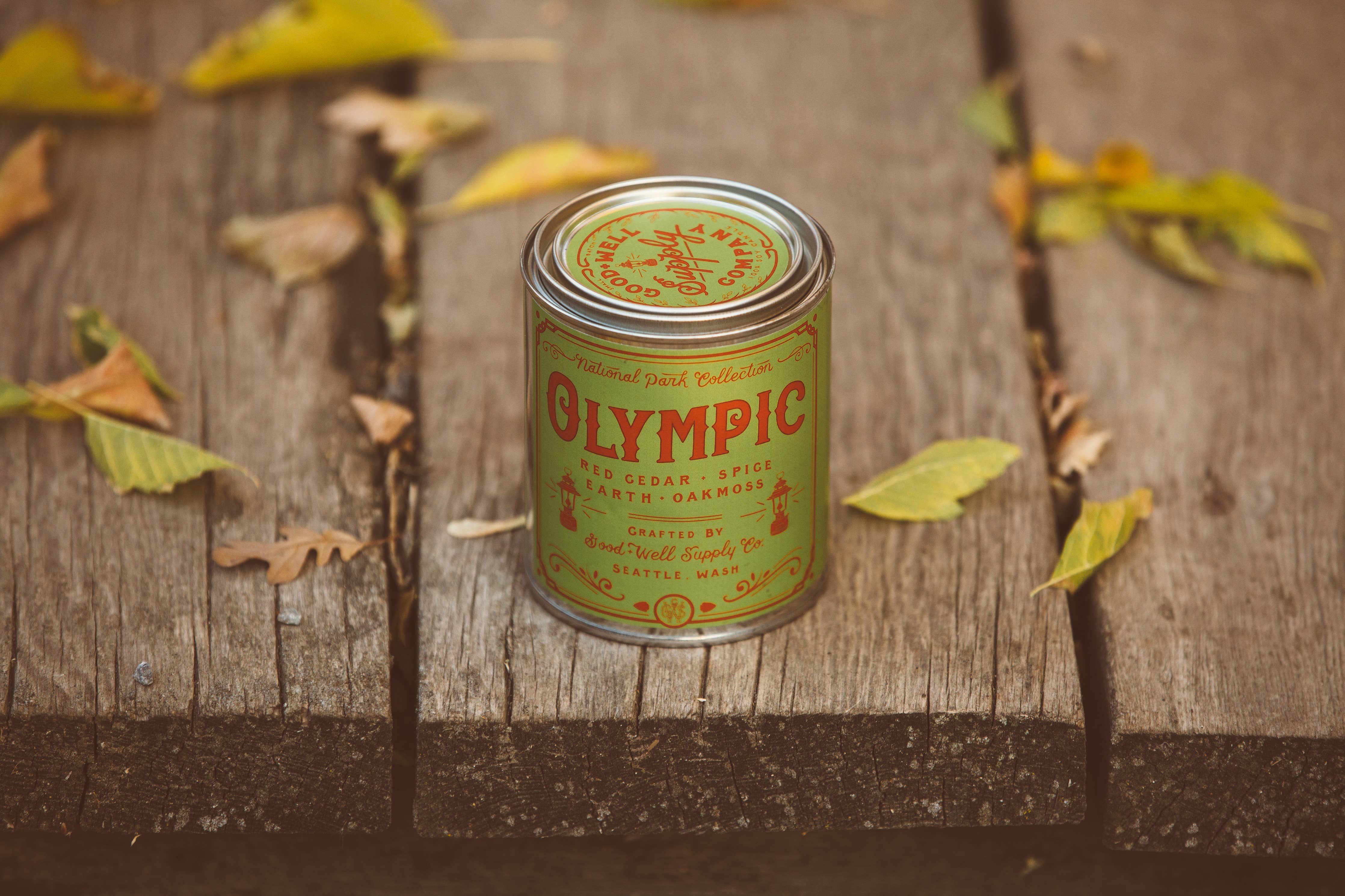 Olympic National Park Candle: 1/2 Pint / Wood Wick