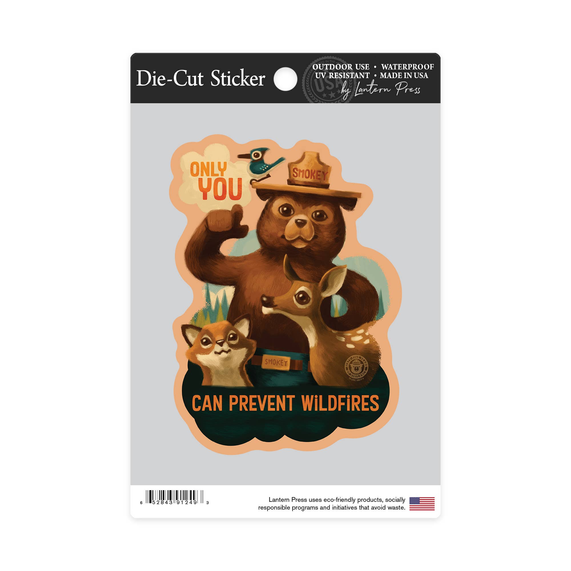 Smokey Bear & Friends - Die-cut Sticker: Small