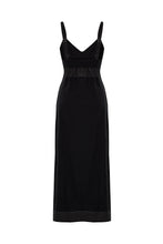 Load image into Gallery viewer, Eva Maxi Dress - Black | 100% Turkish Cotton Summer Maxi Dress with Pockets Stitch Deatils and Adjustable Straps Long Casual Dress Natural One Size: Small/Medium
