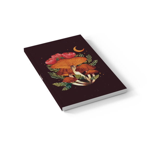 Midnight Mushroom Layflat Journal Notebook
