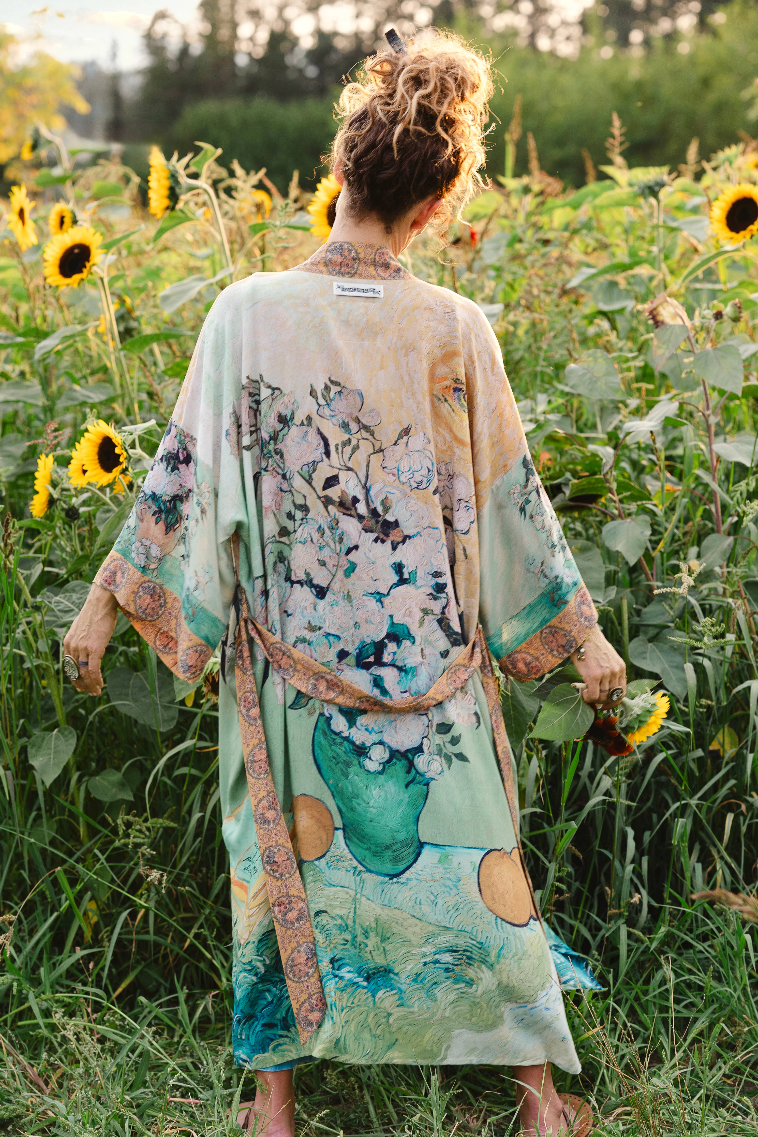 I Paint My Dream Van Gogh Opera Duster Kimono Robe