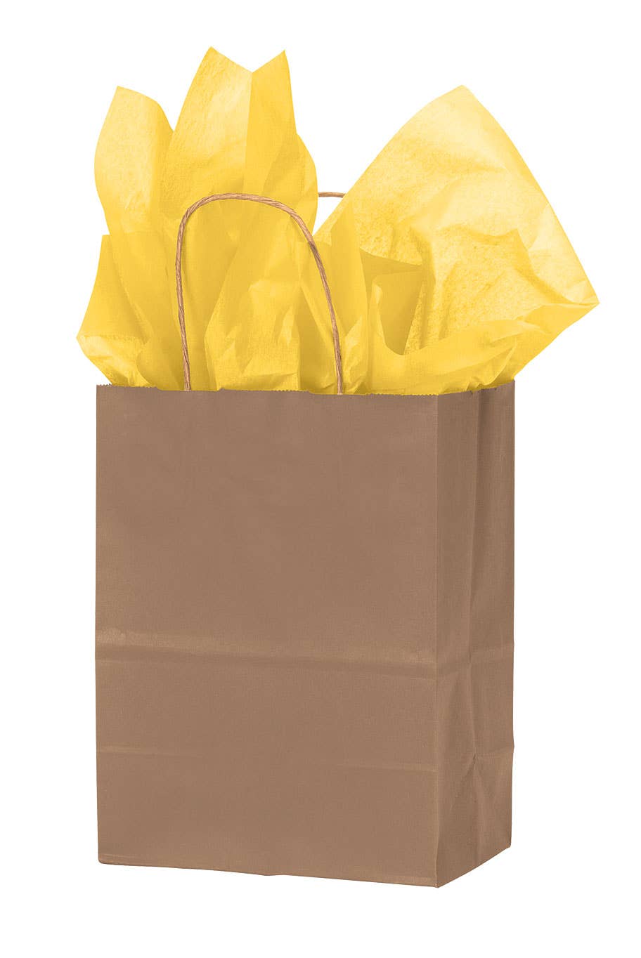 Kraft Paper Shopping Bags: Natural / Case of 250 / Medium