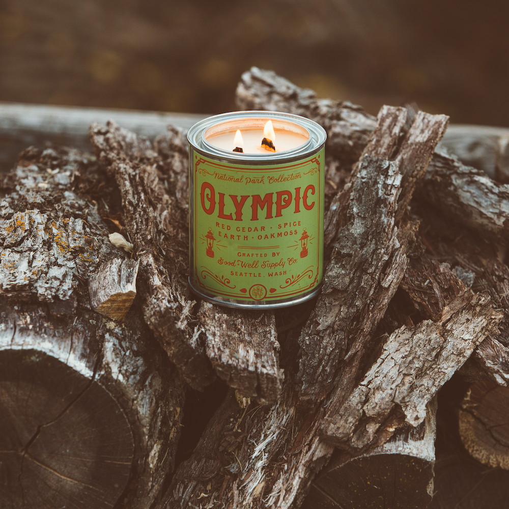 Olympic National Park Candle: 1/2 Pint / Wood Wick