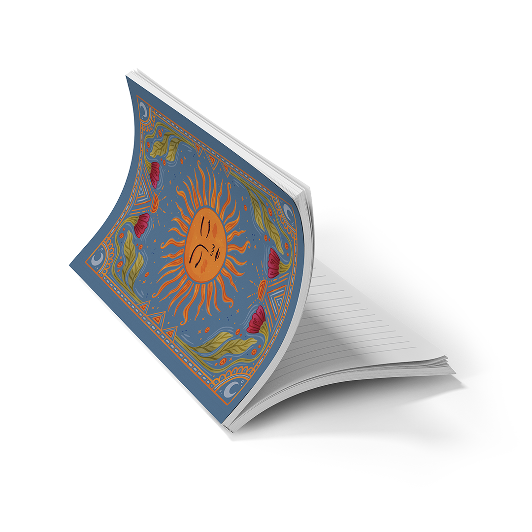 Sun Tarot  Soft Touch Classic Layflat Notebook Journal
