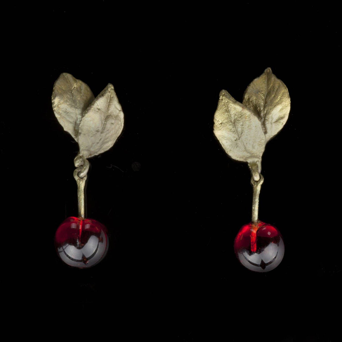Morello Cherry Single Drop Post Earrings