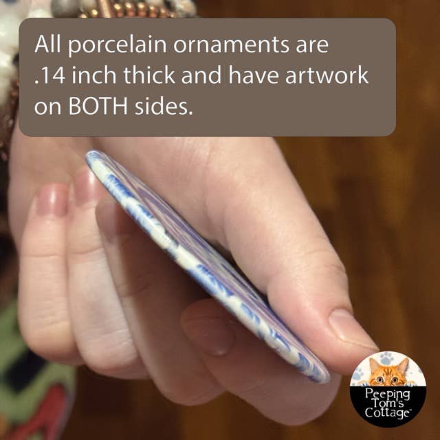 Cardinal Christmas Ornament – Porcelain Stained Glass Look – Double Sided – Sold Individually or as Set of 7: Cardinal Ornament #3