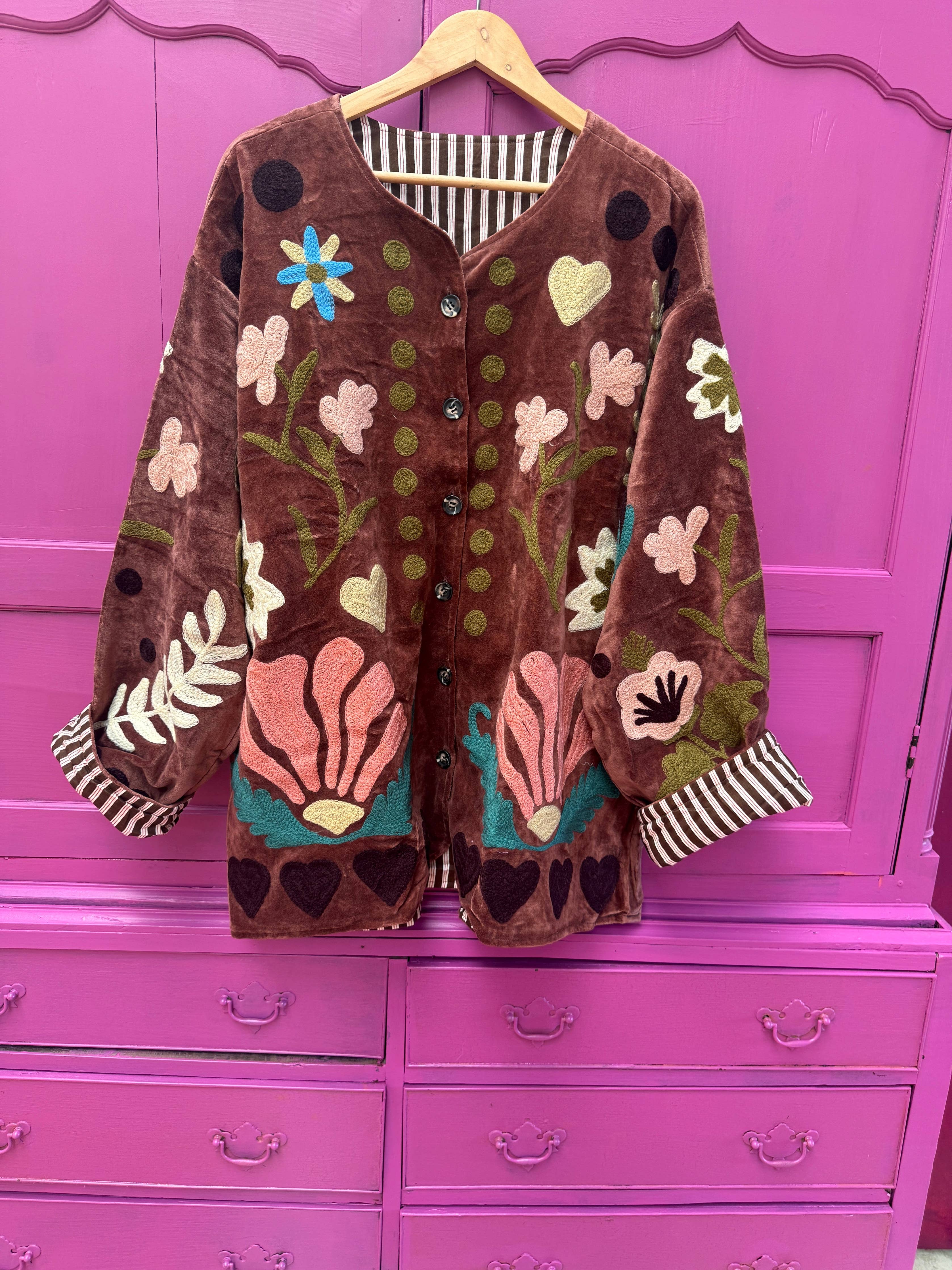 Velvet Jacket LOVE mauve: Panther