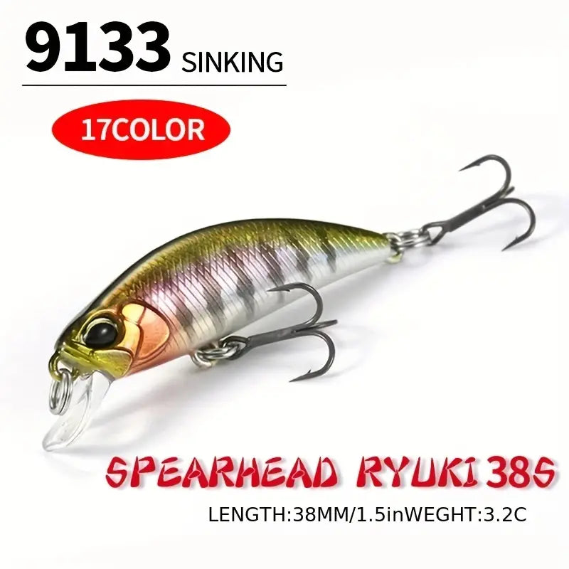 2022 Hot 38Mm 3.2G Mini Sinking Minnow Fishing Lures Jerk Baits