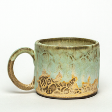 Load image into Gallery viewer, Green Succulent Pattern Handmade Ceramic 8oz Mug
