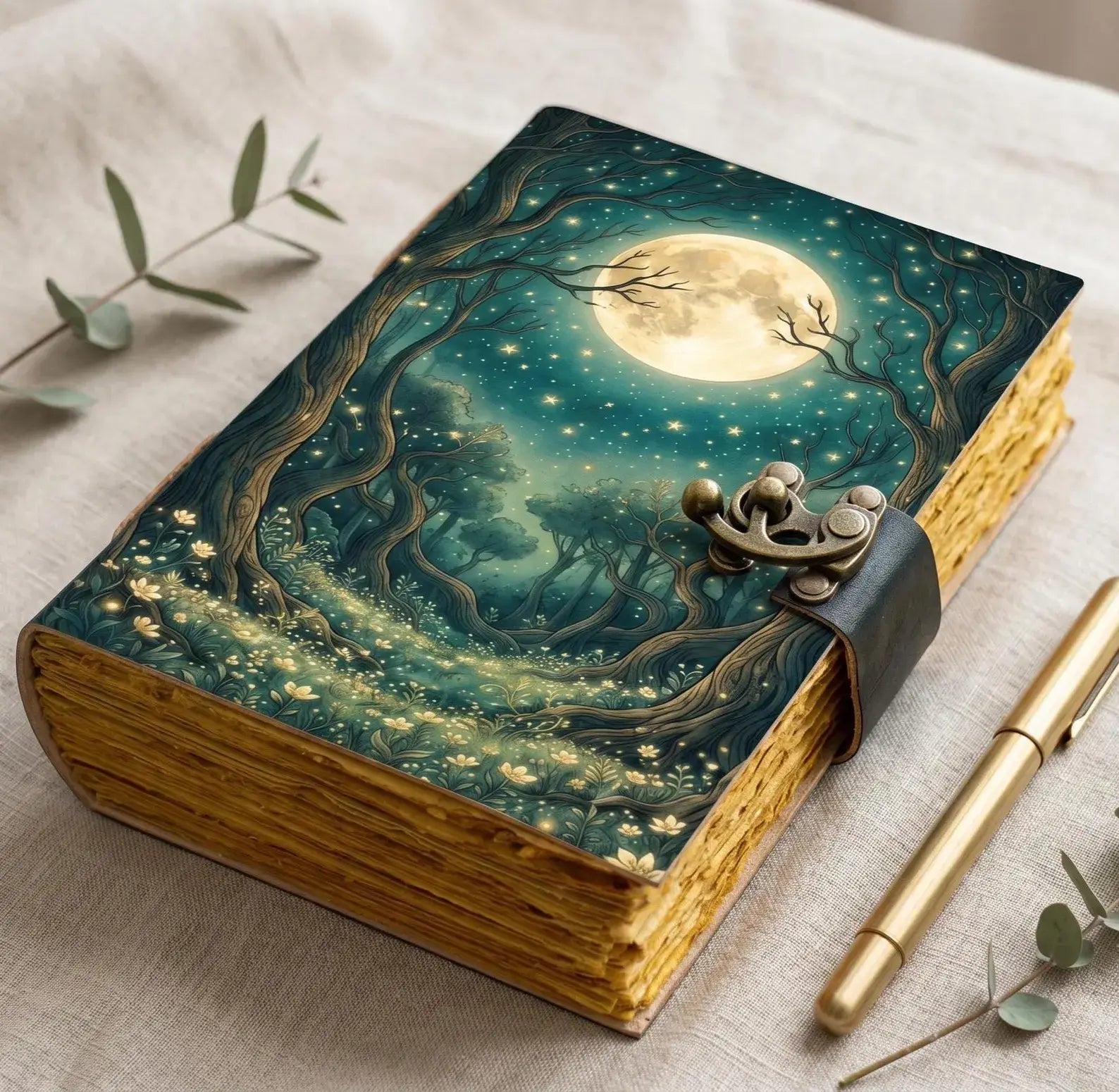 Grimoire Journal Book of Shadows Moon Journal Enchanted Fore