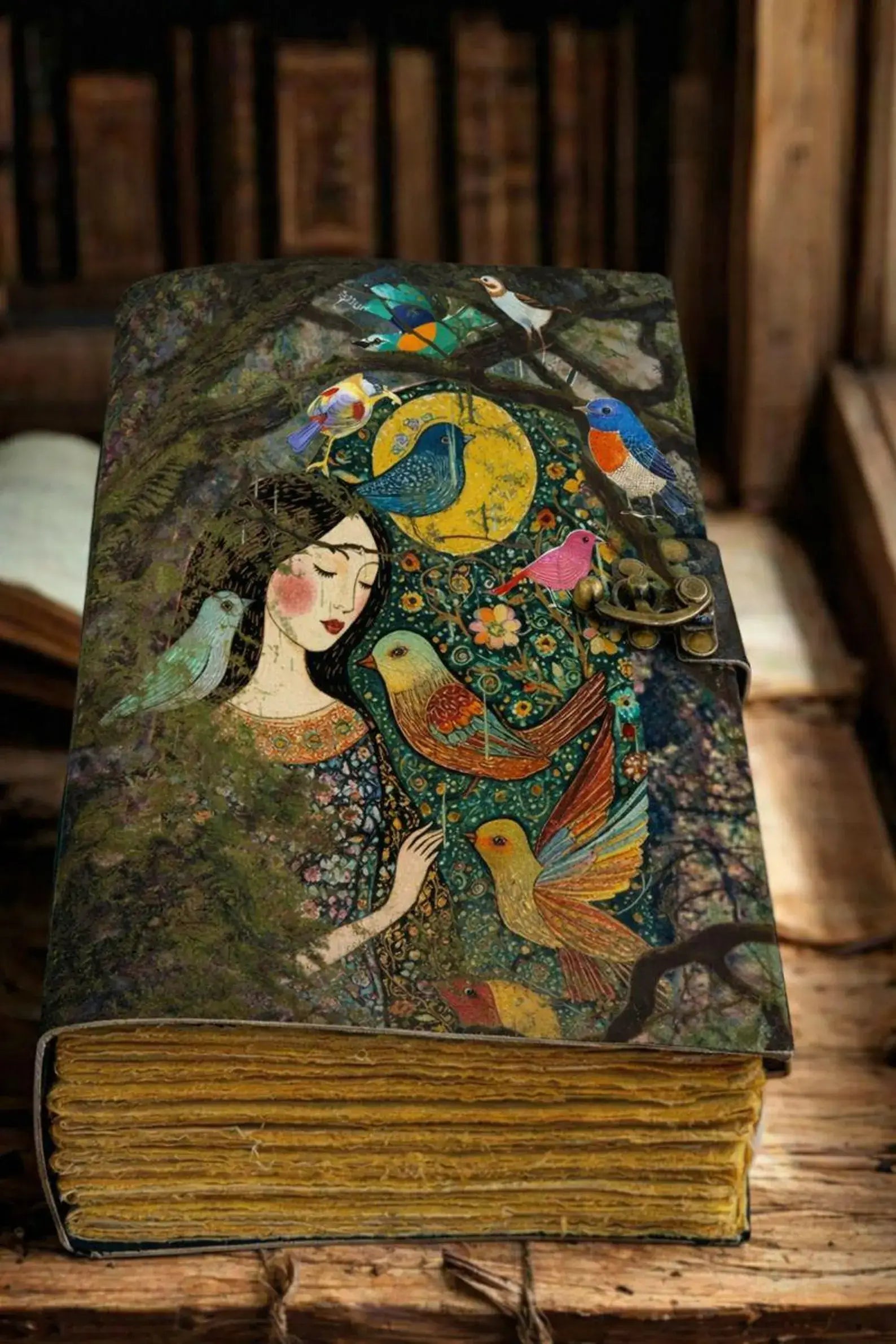 Lady With Bird And Tree Journal