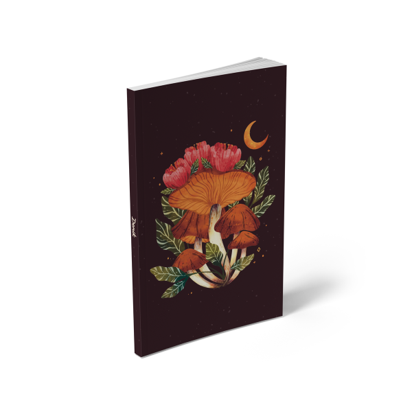 Midnight Mushroom Layflat Journal Notebook