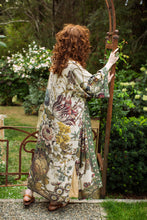 Load image into Gallery viewer, Love Grows Wild Floral Bamboo Kimono Duster Robe with Bees
