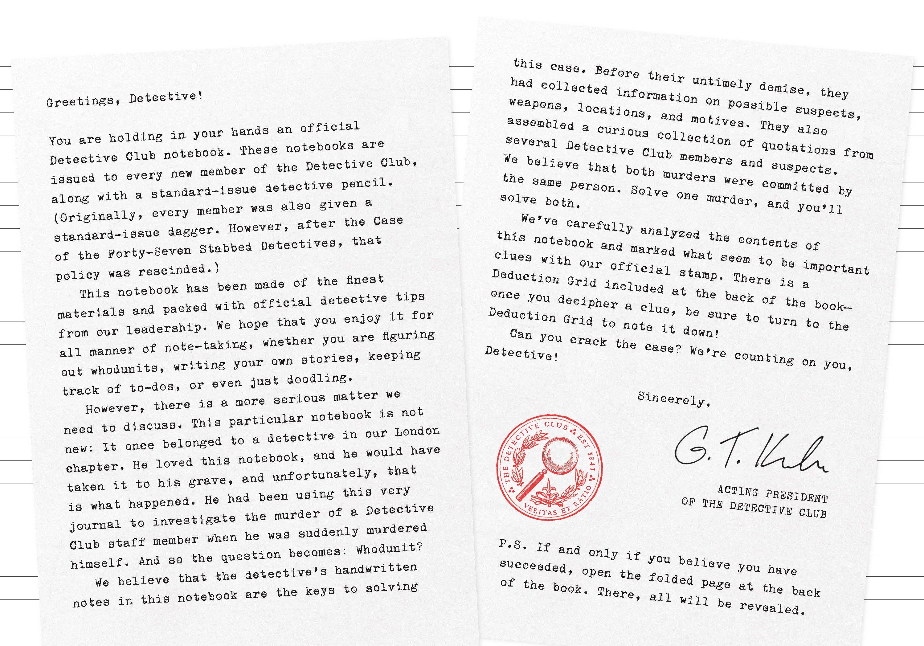 Murdle Detective Notebook