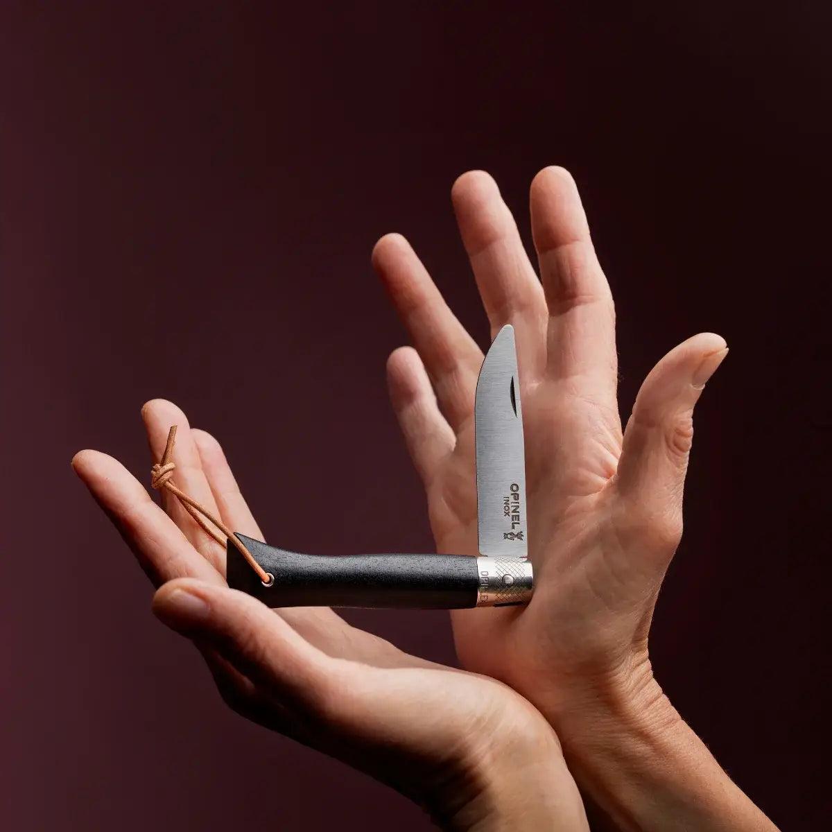 Néo6 Everyday Carry Folding Knife: Black Walnut