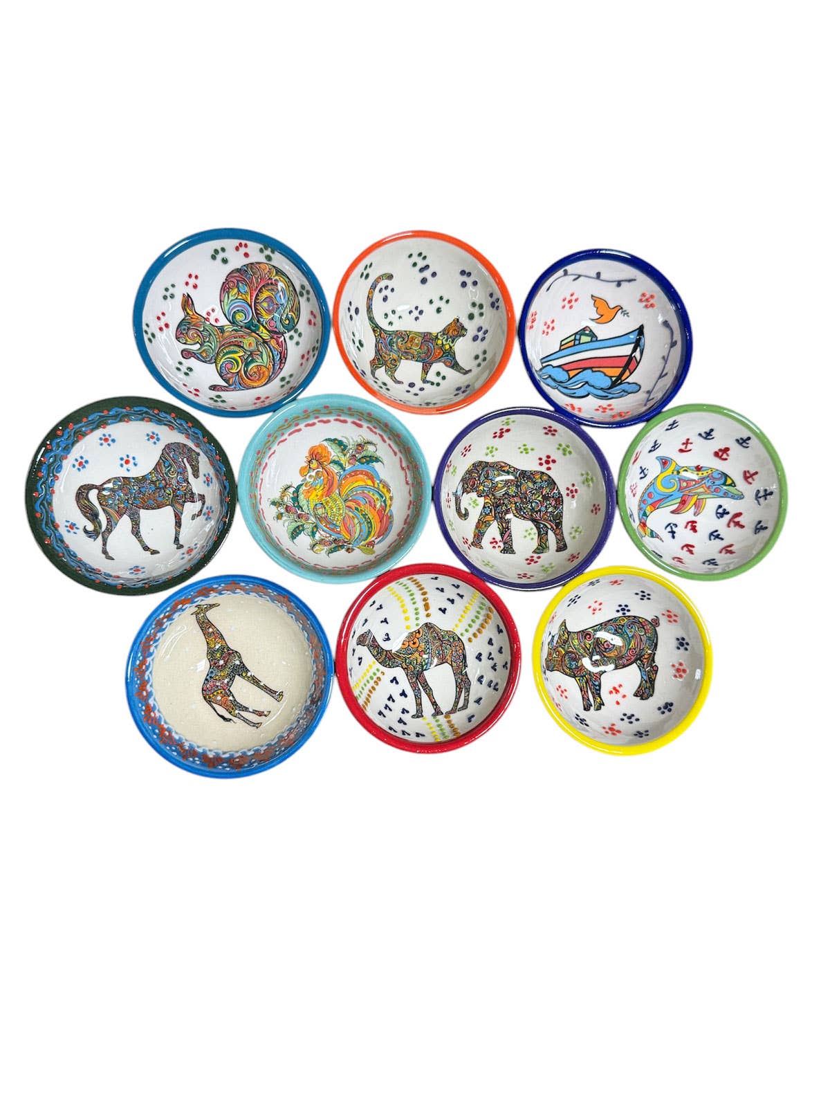 Animal Hand-painted Bowls 3" - Snack & Trinket Bowls