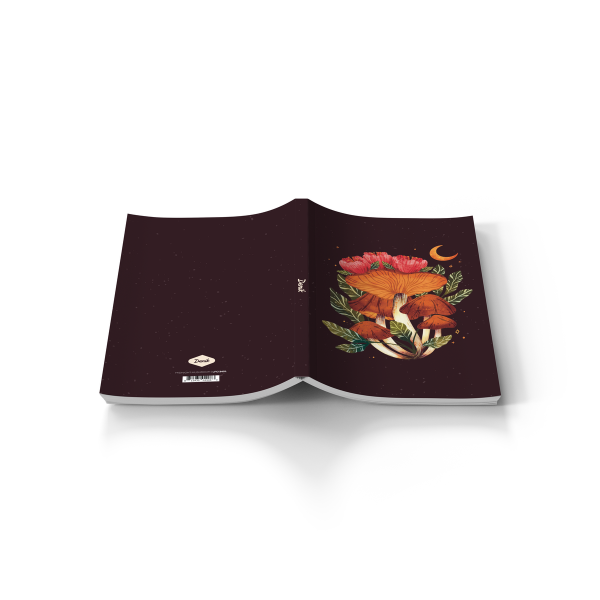 Midnight Mushroom Layflat Journal Notebook