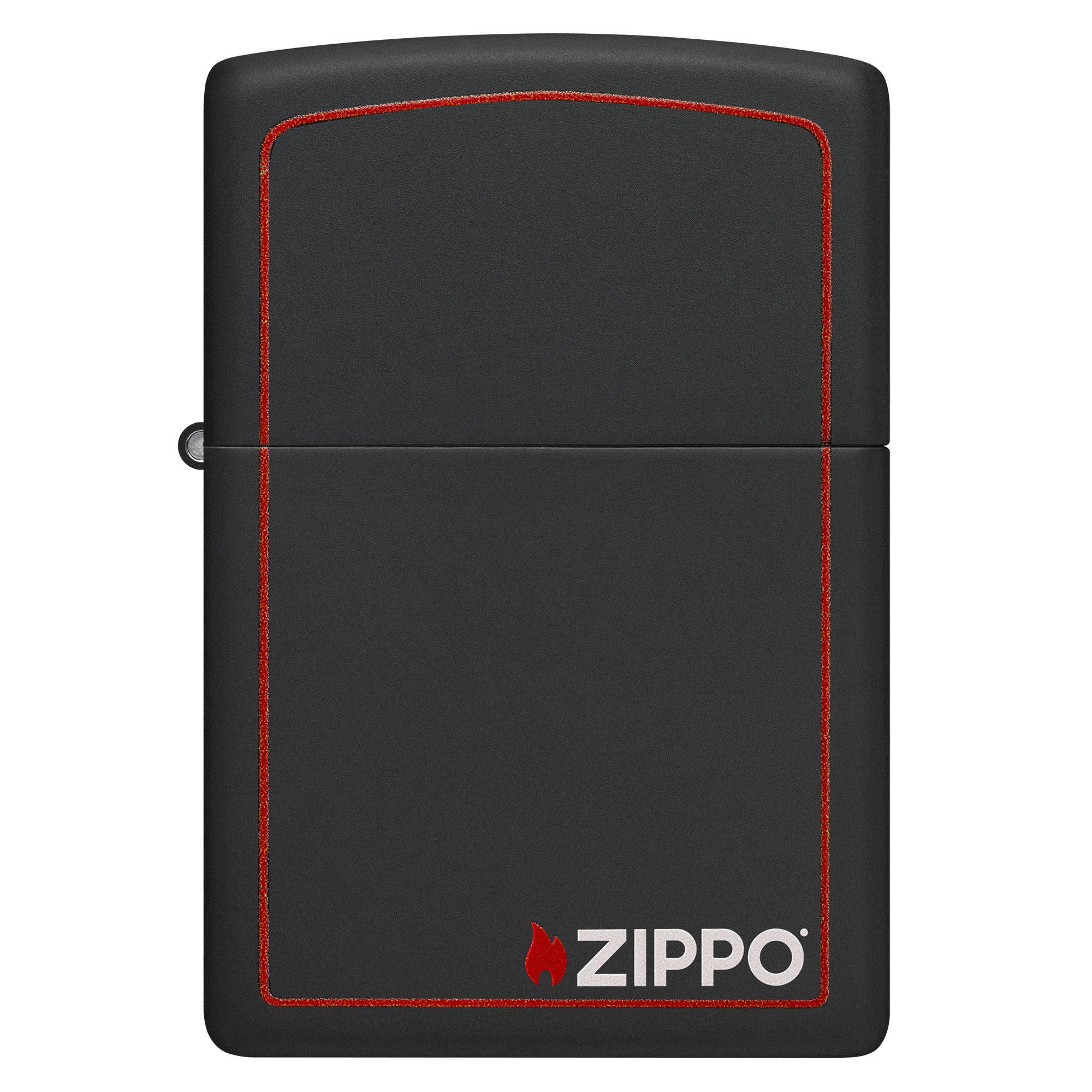 Zippo Classic Zippo Logo with Red Border Windproof Lighter
