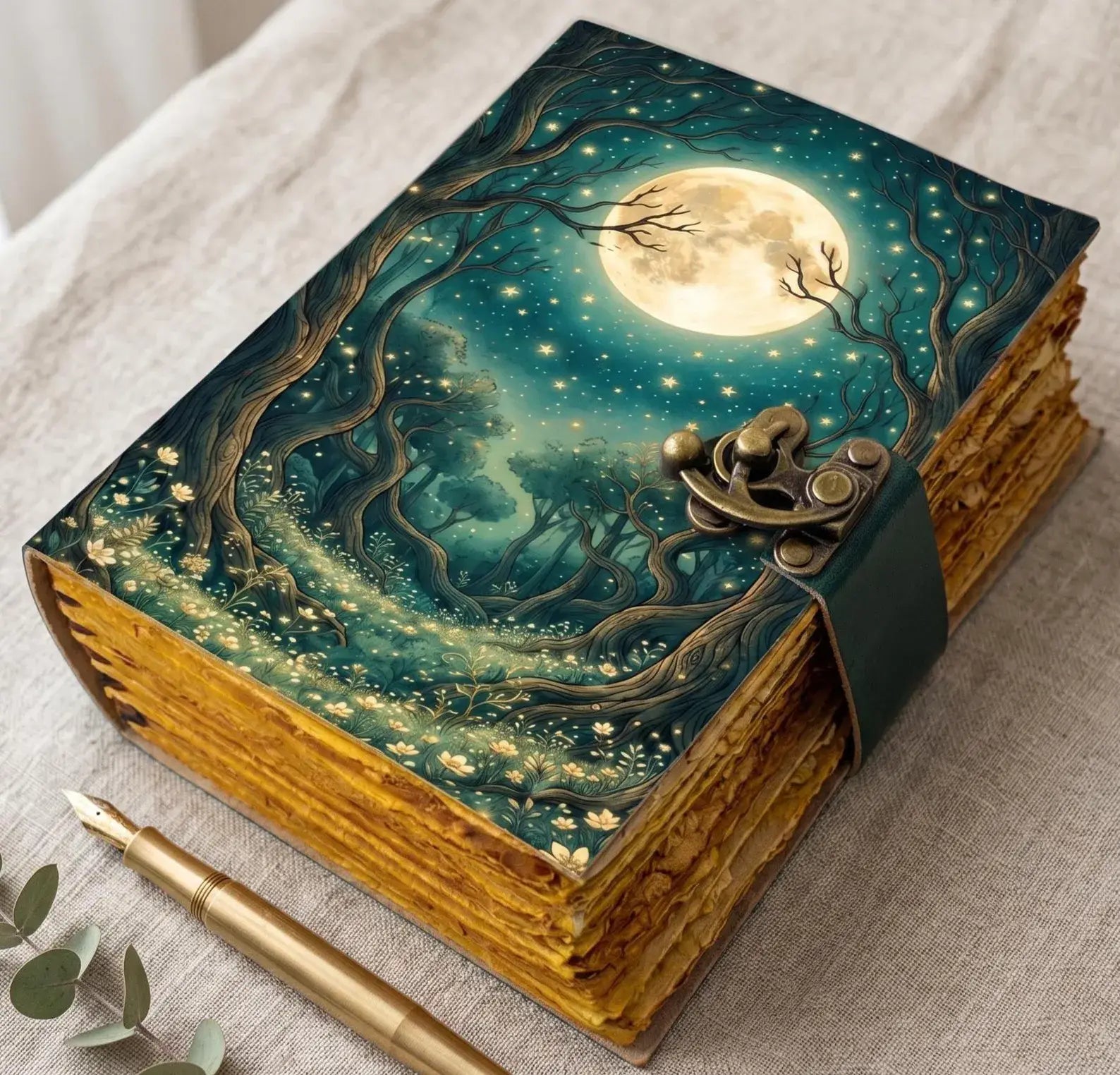 Grimoire Journal Book of Shadows Moon Journal Enchanted Fore