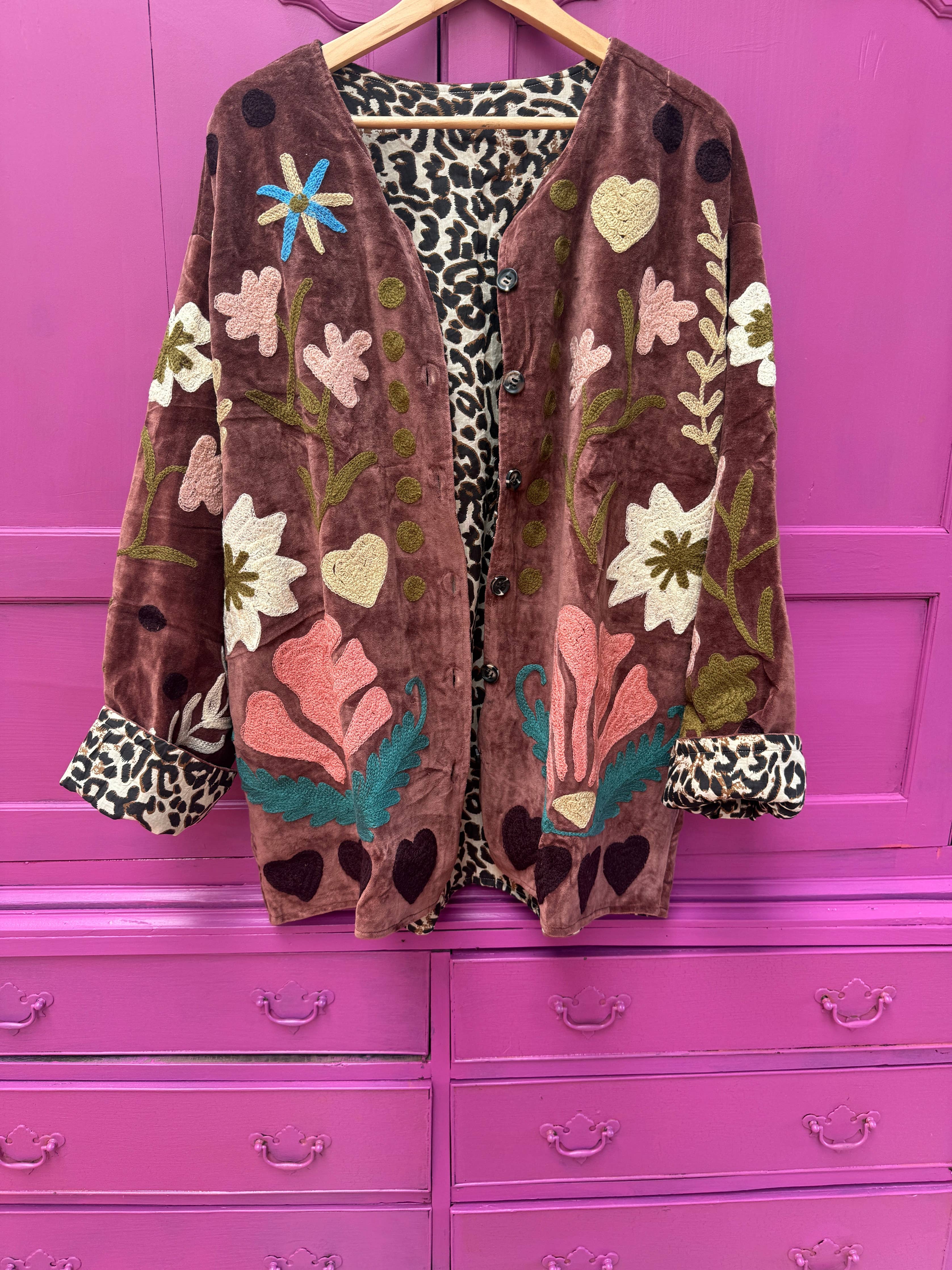 Velvet Jacket LOVE mauve: Panther