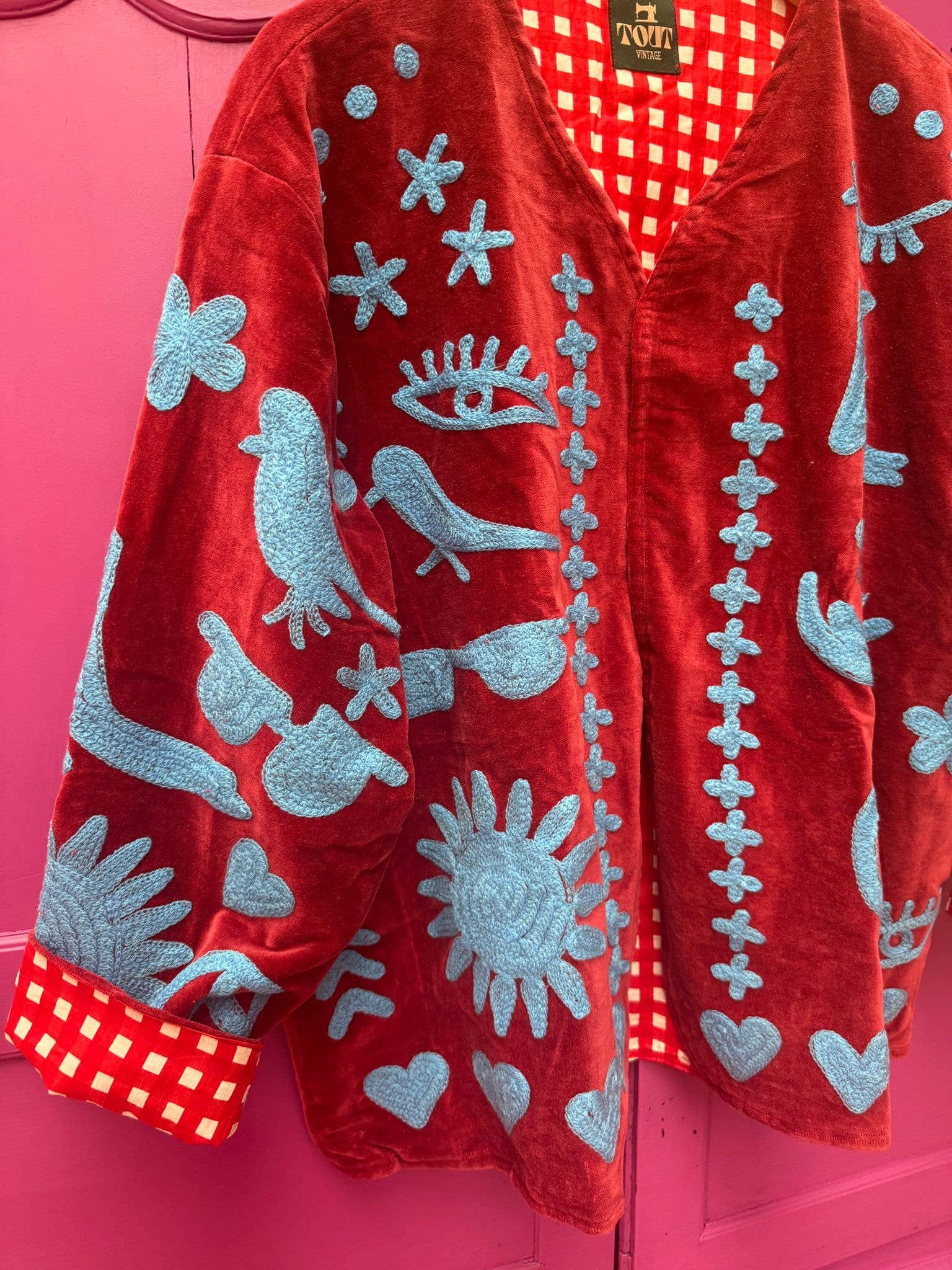Velvet Jacket DREAM Red Blue: Panter