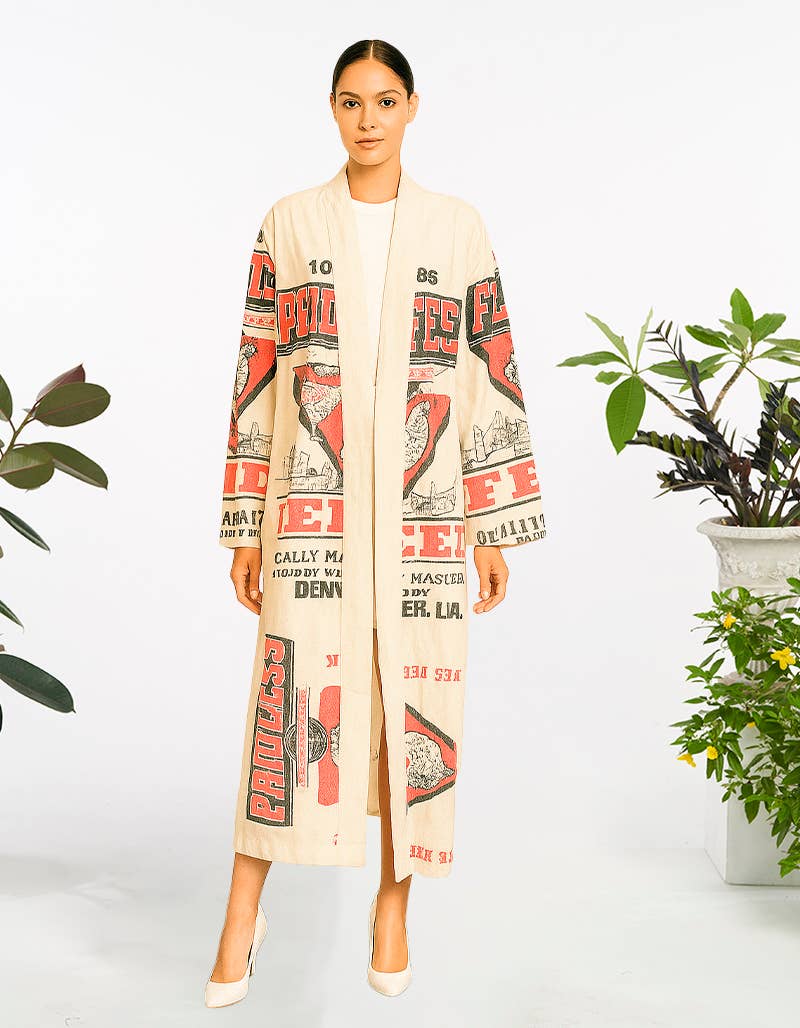 COTTON LONG CARDIGAN (TH-2017)   : MAGNOLIA / XL