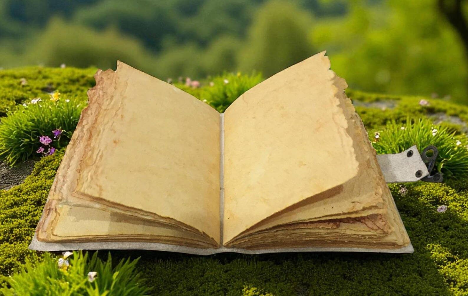 Cat journal Vintage Handmade leather Journal Grimoire Fall