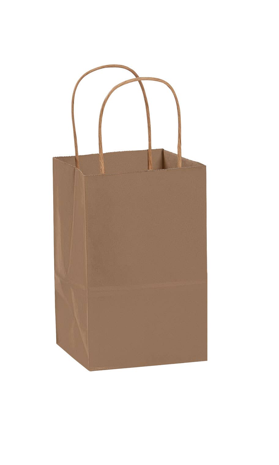 Kraft Paper Shopping Bags: Natural / Case of 250 / Medium