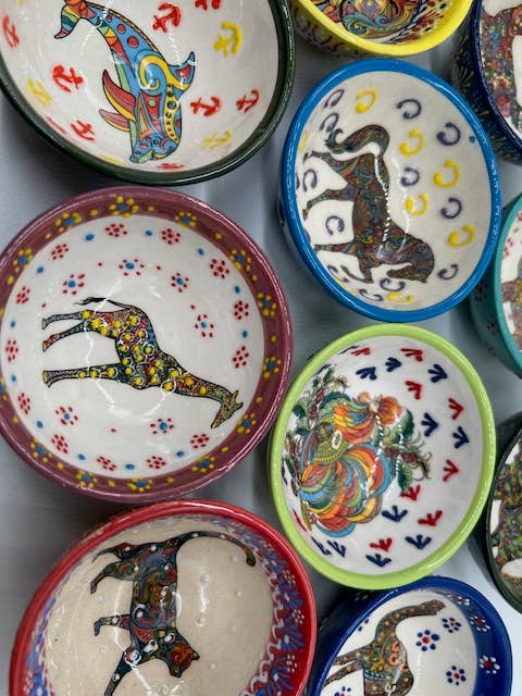 Animal Hand-painted Bowls 3" - Snack & Trinket Bowls