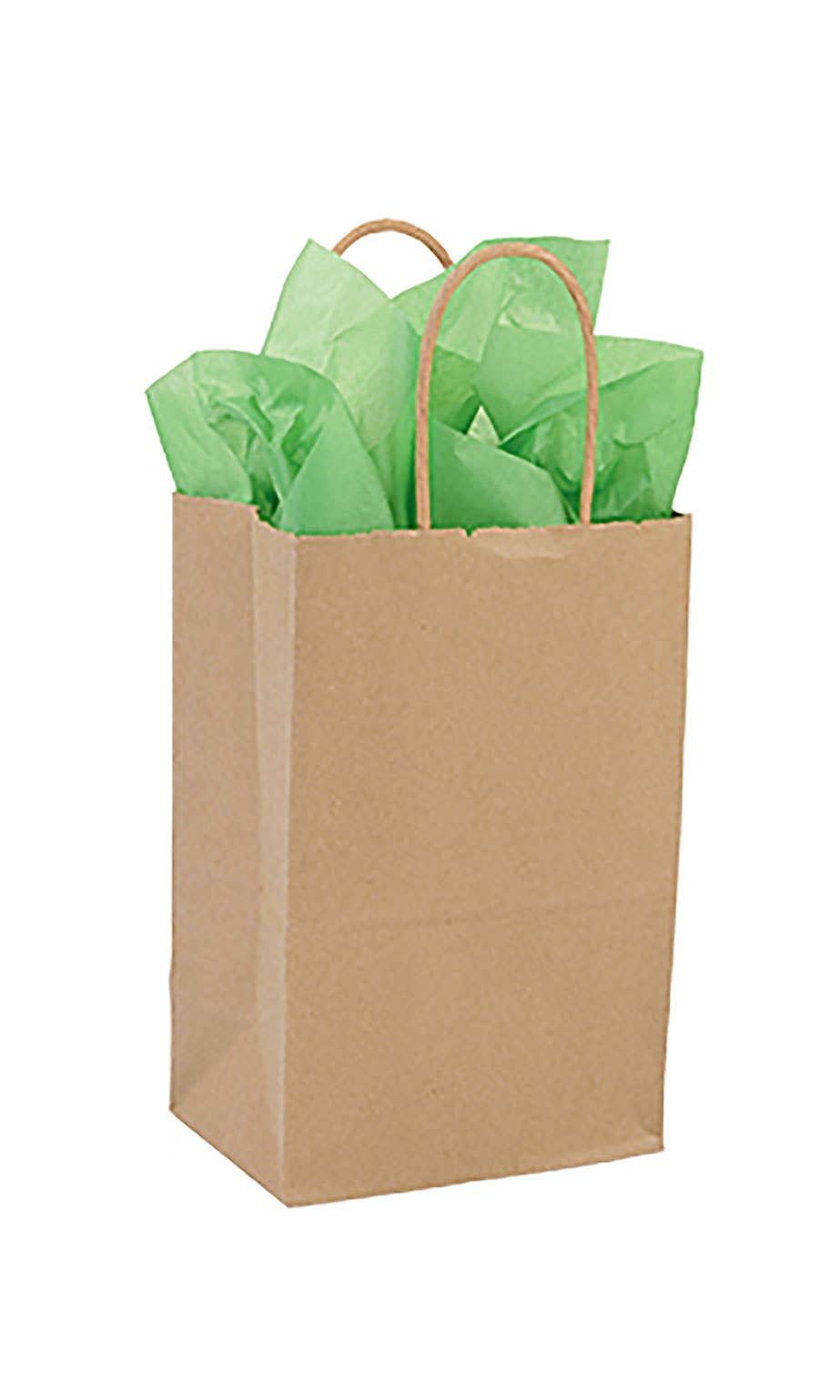 Kraft Paper Shopping Bags: Natural / Case of 100 / Large