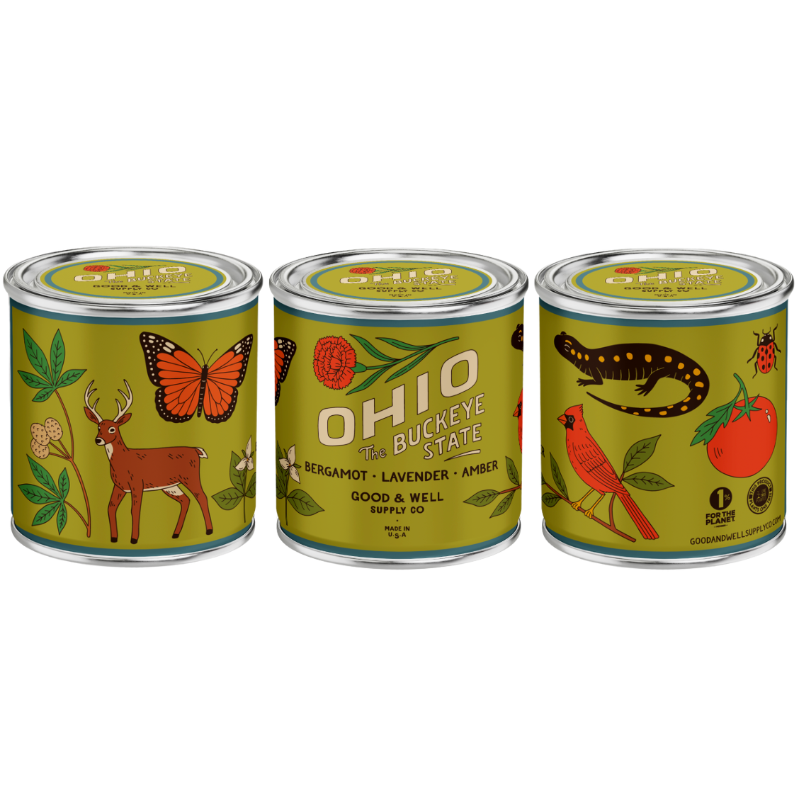 Ohio State Soy Candle : 1/2 Pint / Cotton Wick