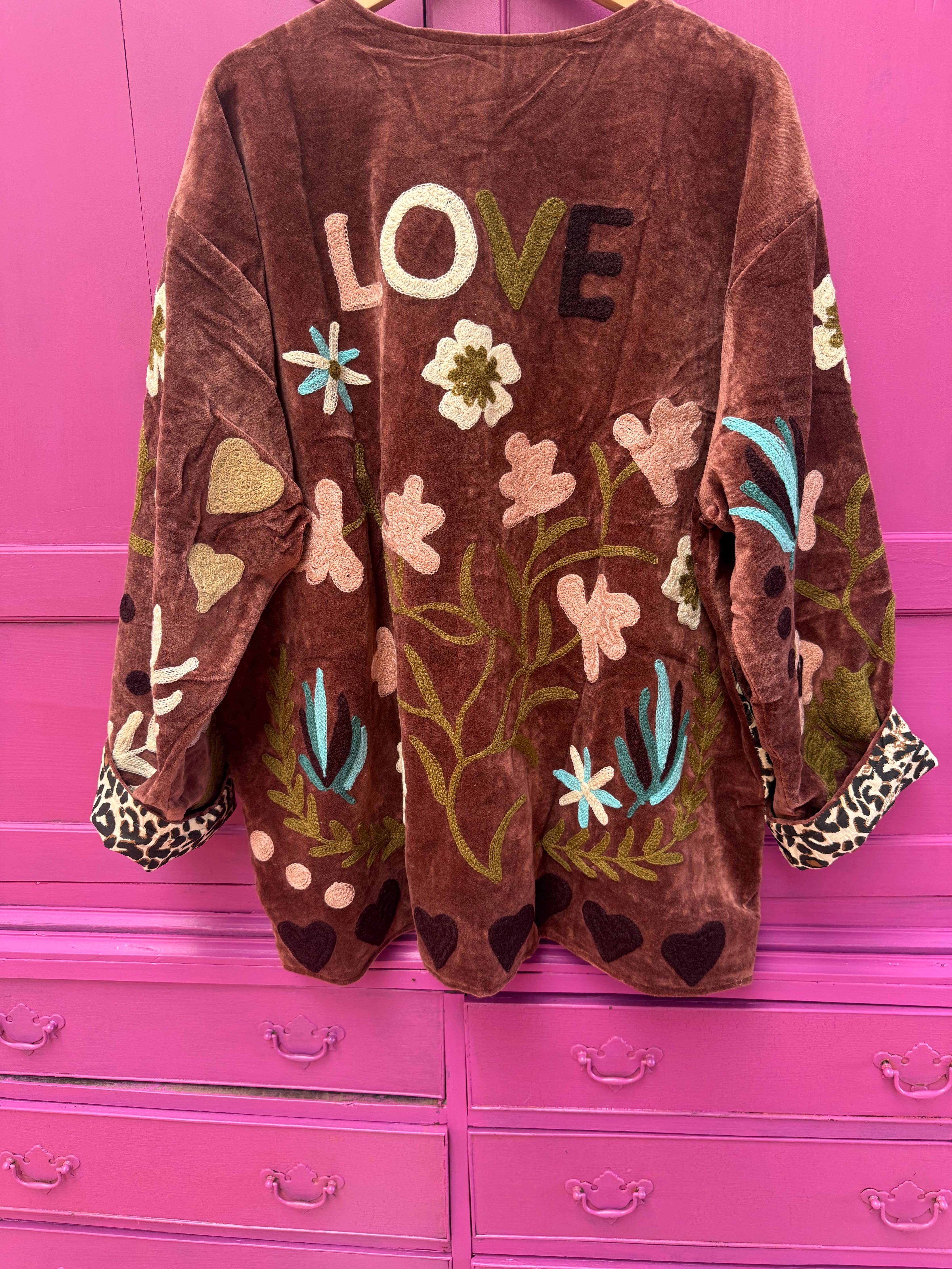 Velvet Jacket LOVE mauve: Panther