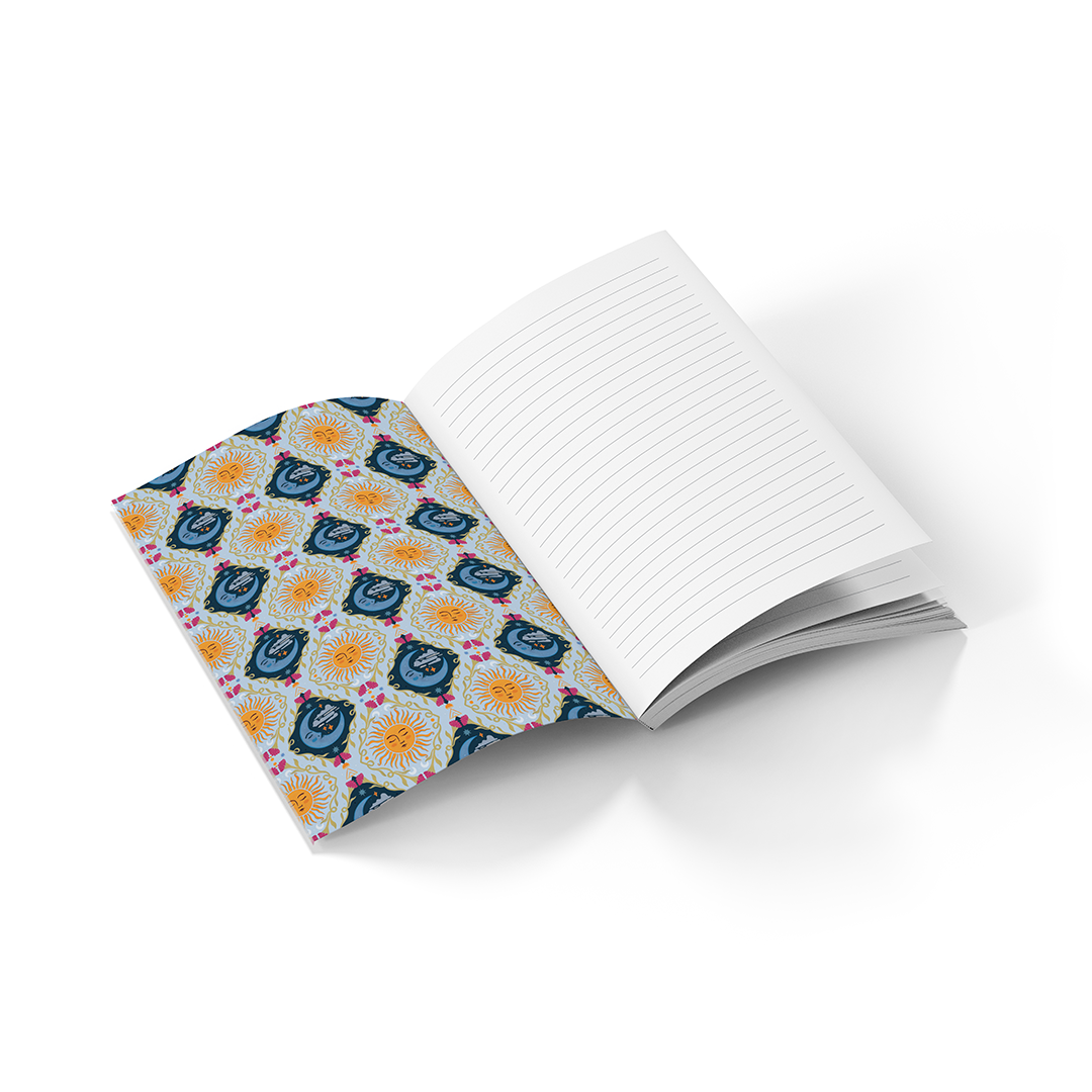 Moon Tarot  Soft Touch Classic Layflat Notebook Journal