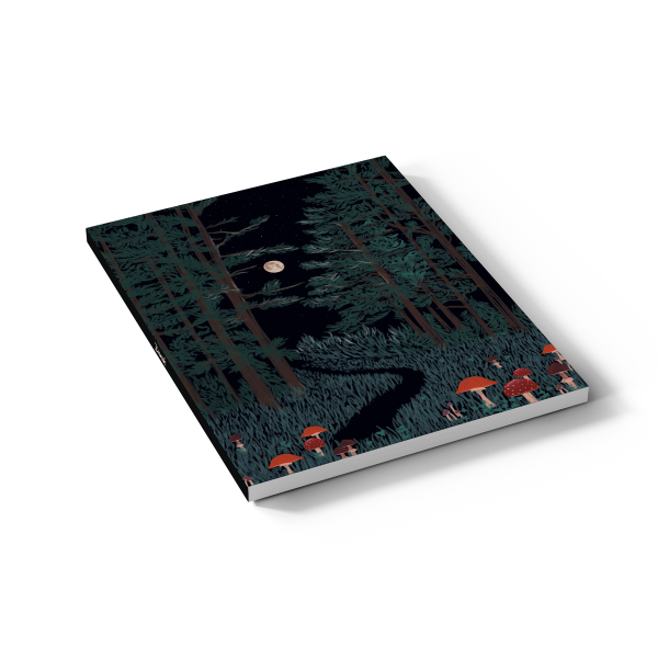 Moonrise Forest Medium Layflat Journal Notebook