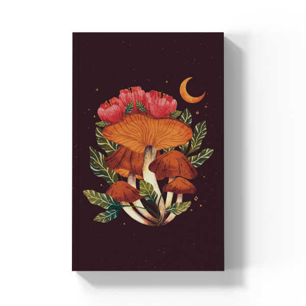 Midnight Mushroom Layflat Journal Notebook