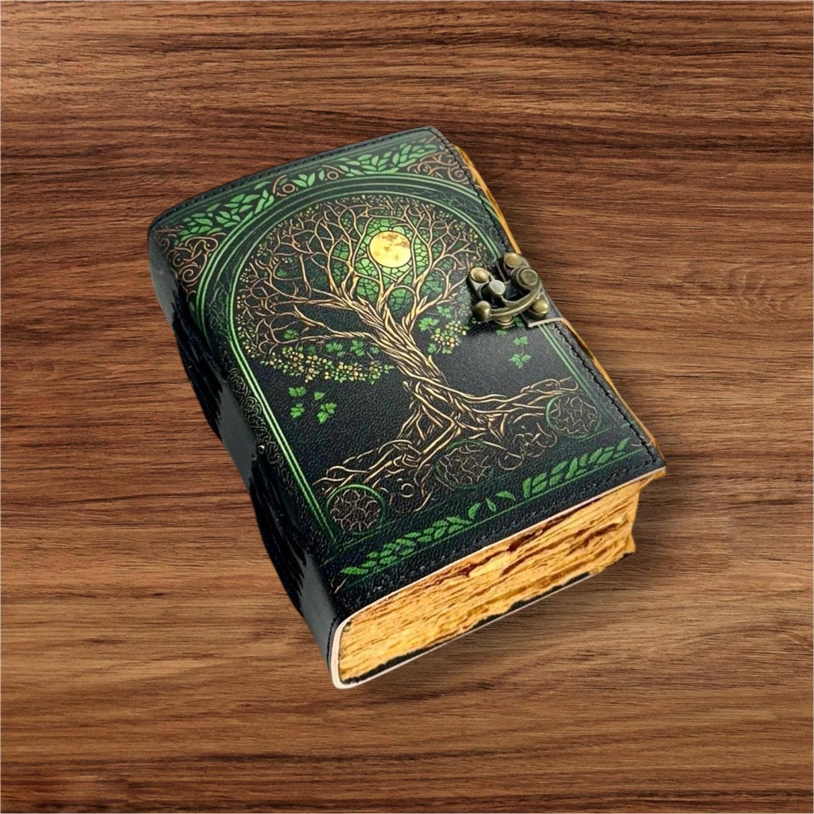 Tree of Life Grimoire blank leather journal gifts for him