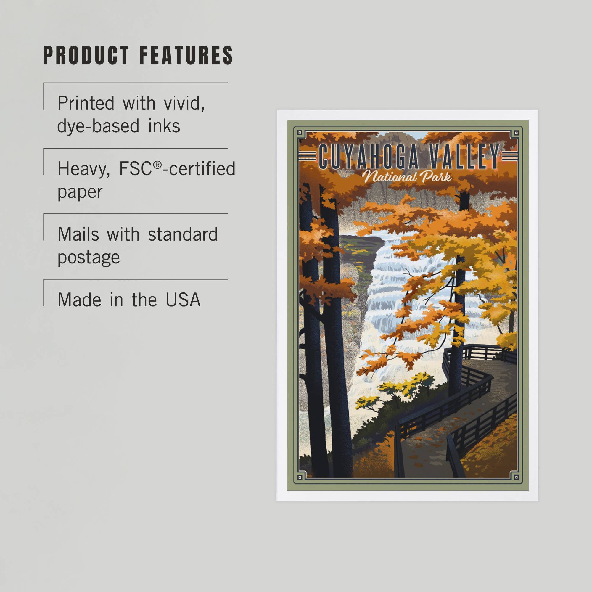 PREMIUM POSTCARDS Cuyahoga Valley National Park, Ohio Litho
