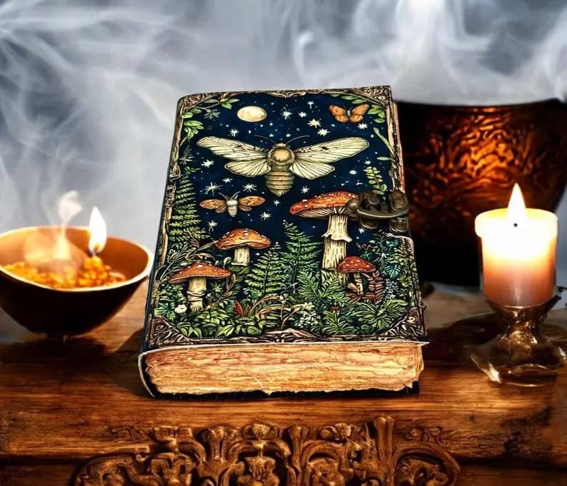 Luna moth mushroom journal