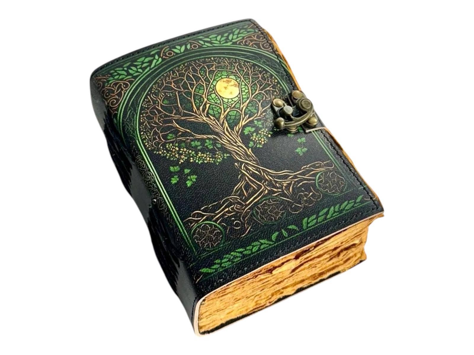 Tree of Life Grimoire blank leather journal gifts for him