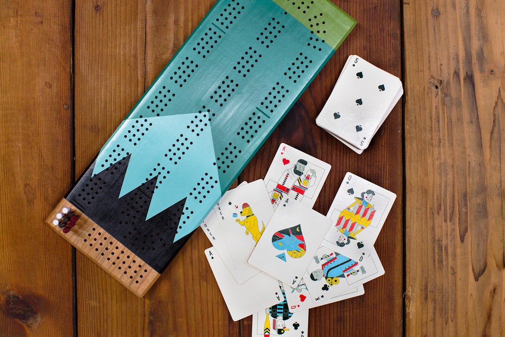 Mountains Cribbage Board