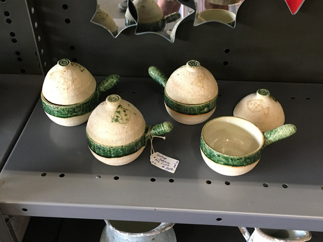 Vintage Japanese tea cups w/lid
