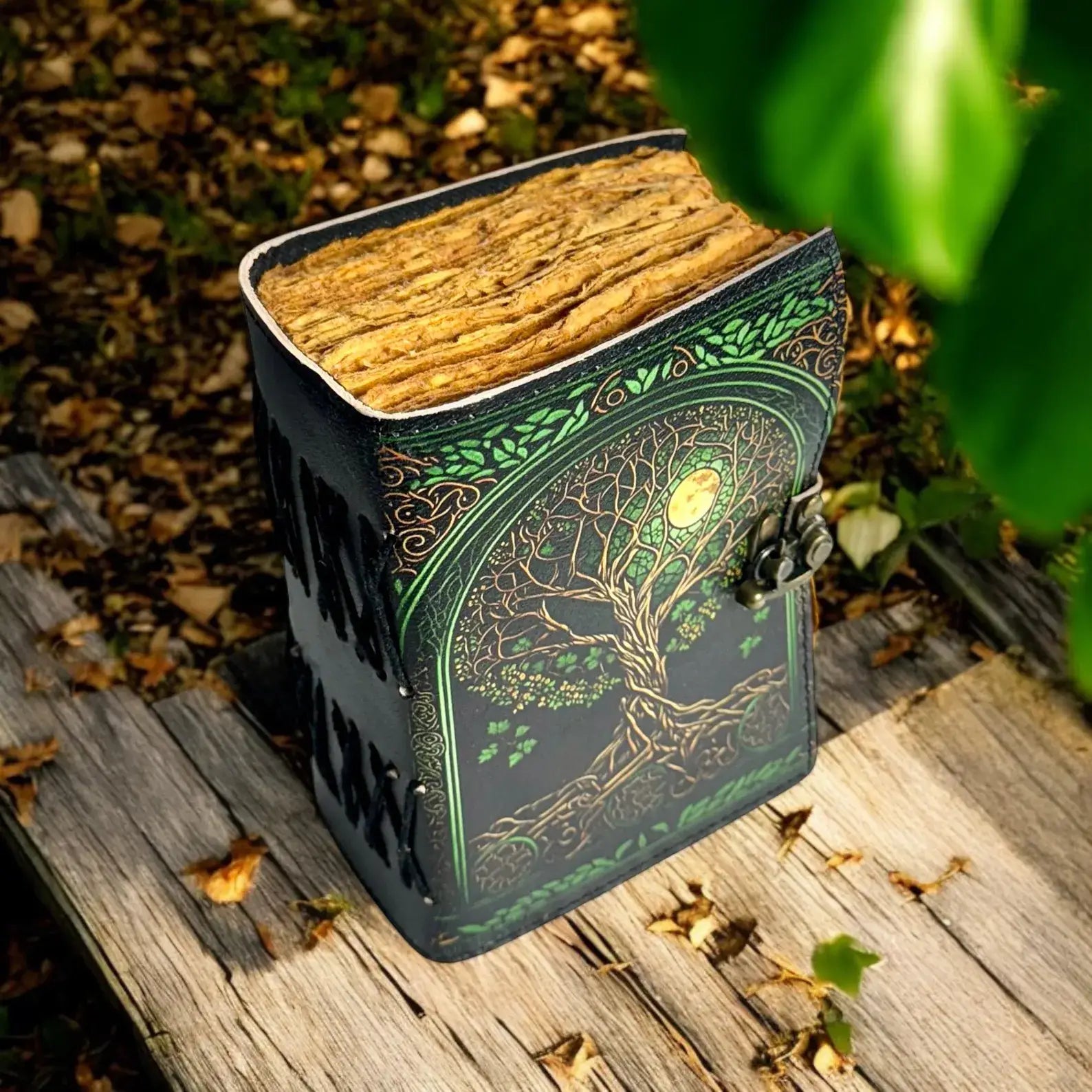 Tree of Life Grimoire blank leather journal gifts for him