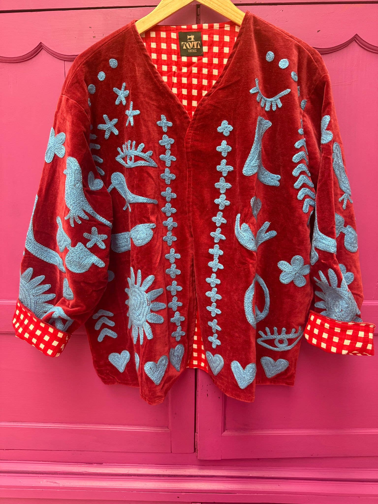 Velvet Jacket DREAM Red Blue: Panter