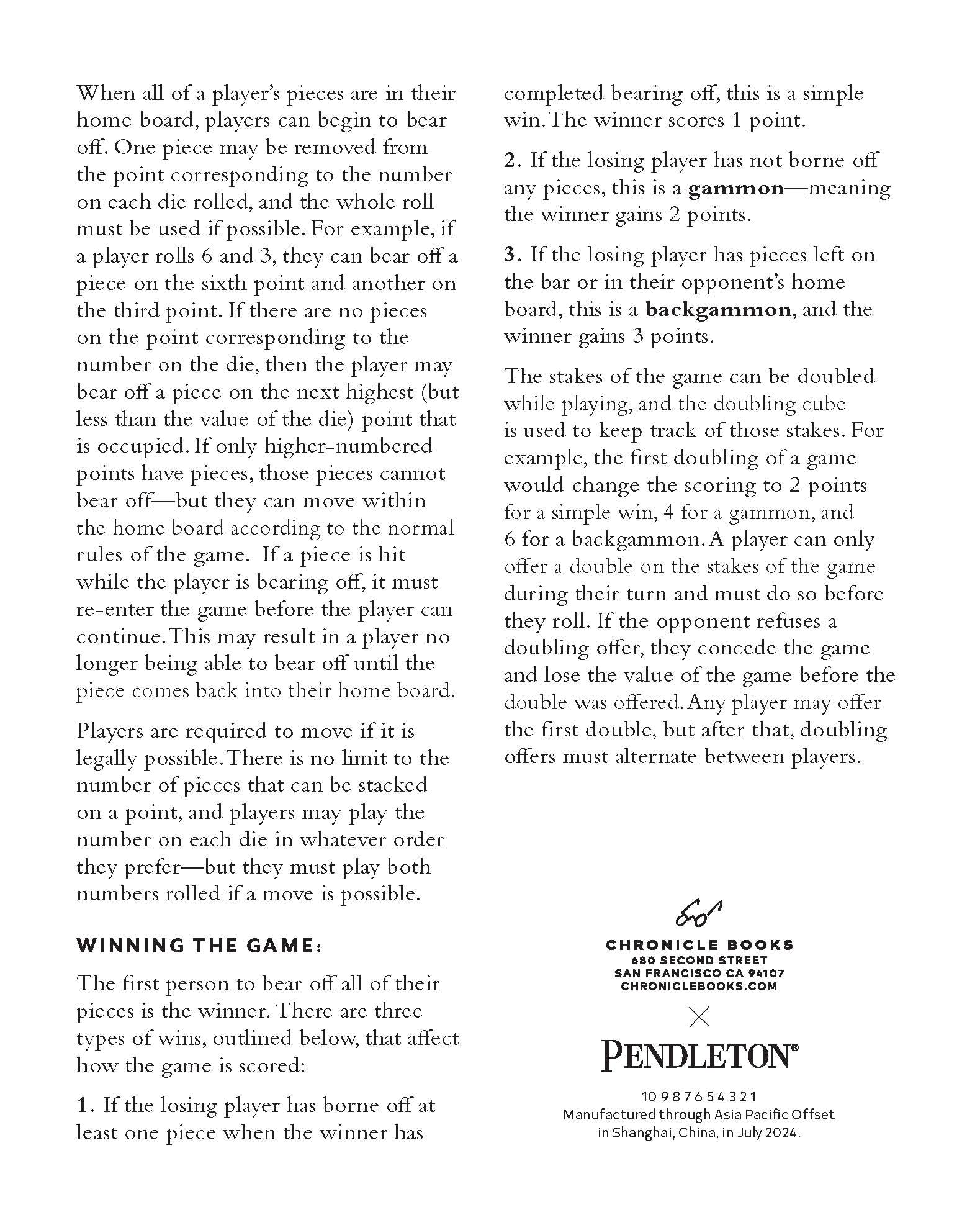 Pendleton Serape Pattern Backgammon