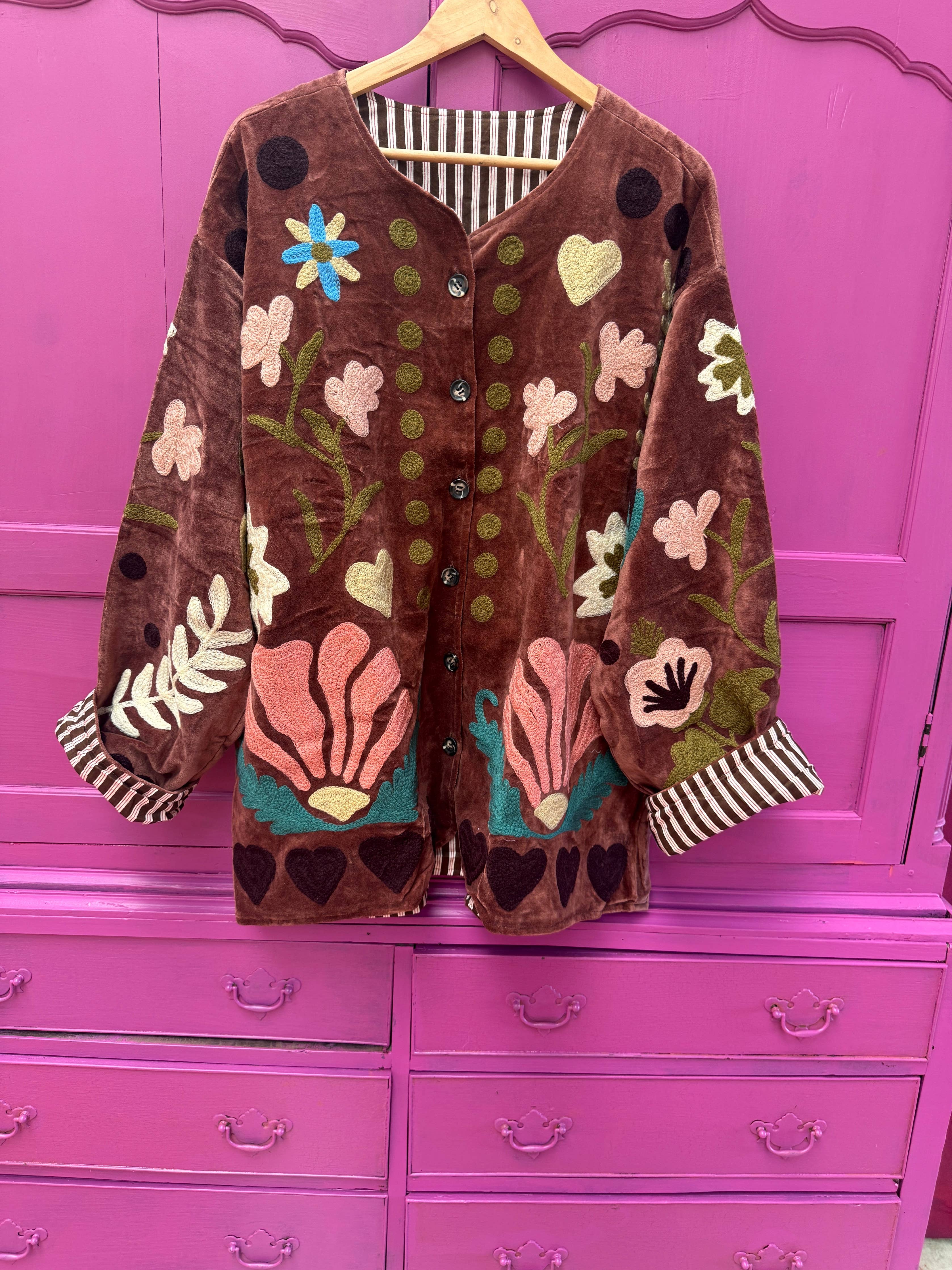 Velvet Jacket LOVE mauve: Panther