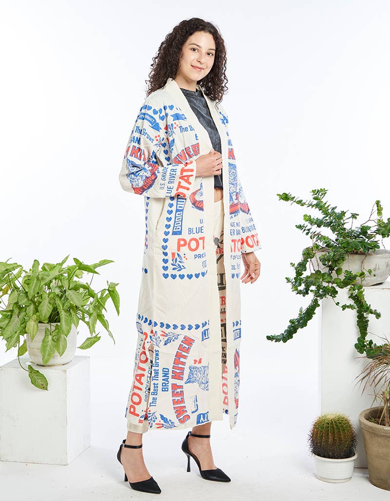 COTTON LONG CARDIGAN (TH-2017)   : MAGNOLIA / XL